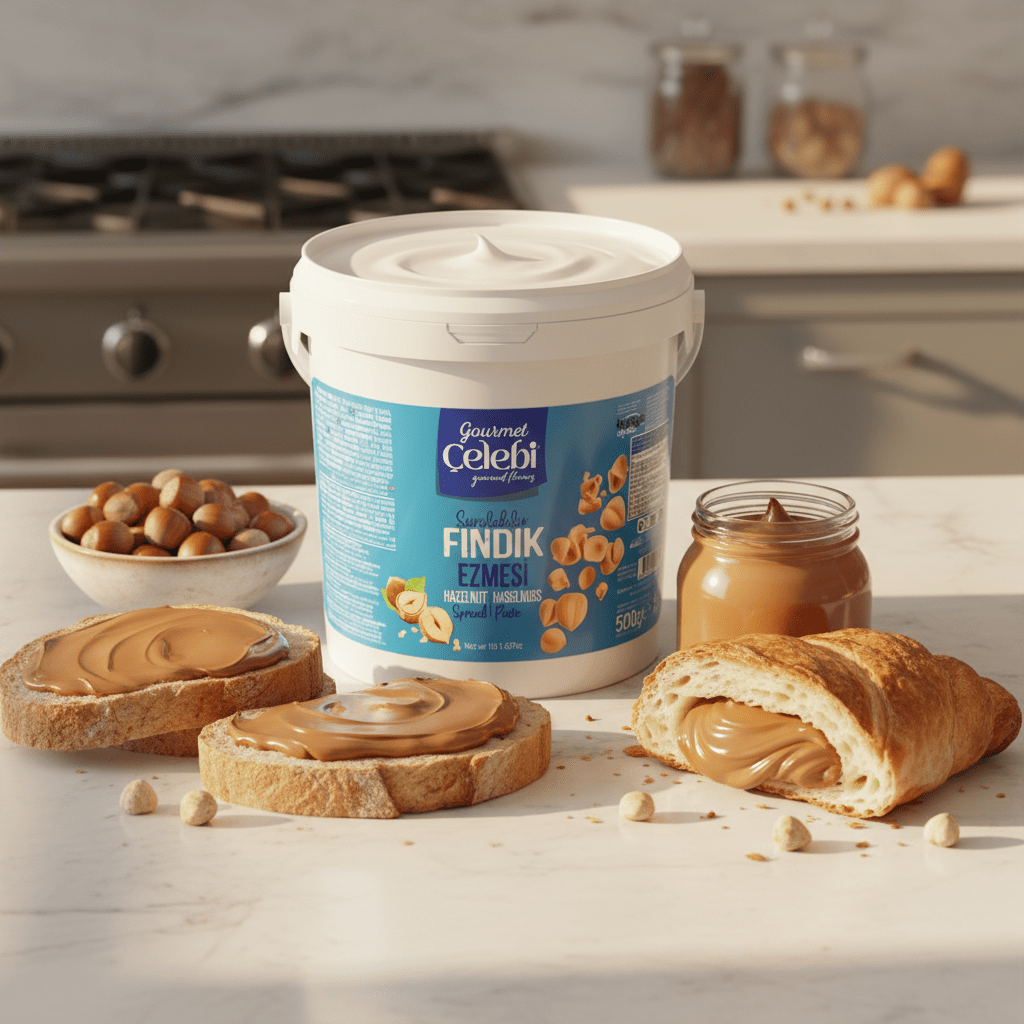 Celebiogullari Professional Hazelnut Spread (50% Hazelnut) - 500g, 1kg & 5kg Buckets - TryAladdin