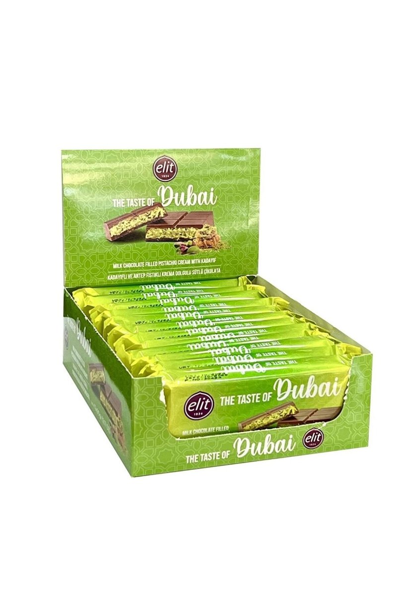 Elit Dubai Milk Chocolate with Pistachio Cream and Crispy Kataifi - 90g - TryAladdin
