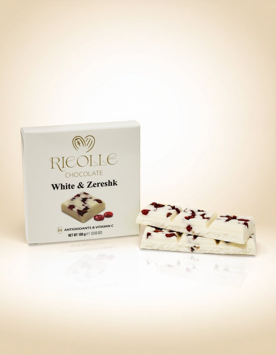 Ricolle White Chocolate with Zereshk Grape - 100gr - TryAladdin