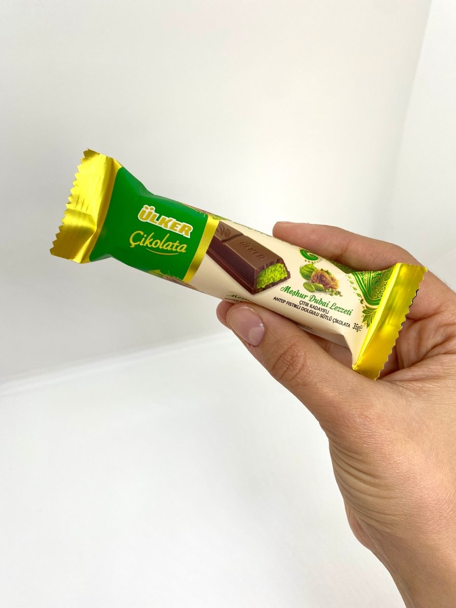 Ulker Dubai Chocolate with Antep Pistachio and Crispy Kataifi - 35g - TryAladdin