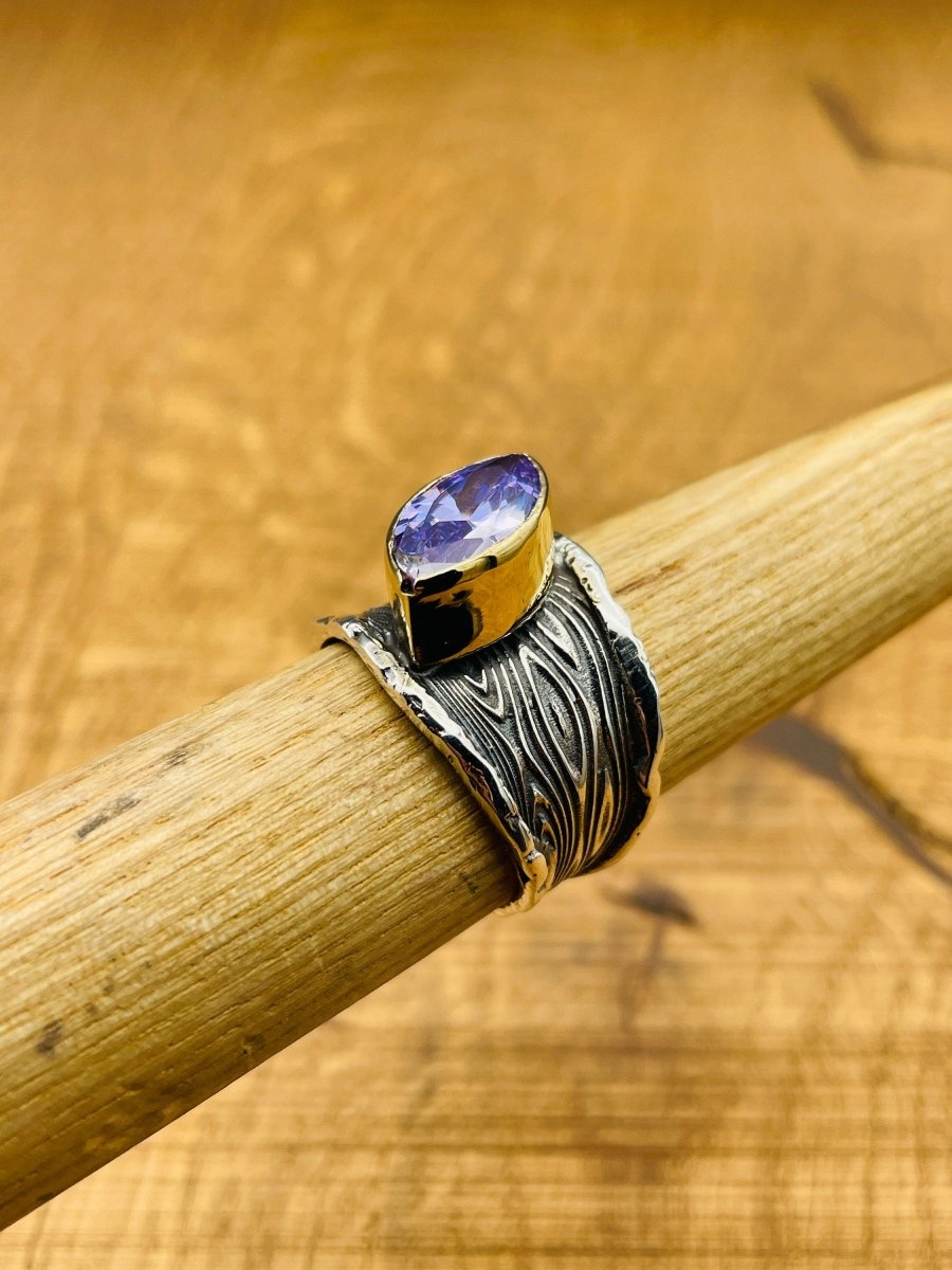 Women's Amethyst Silver Ring - TryAladdin