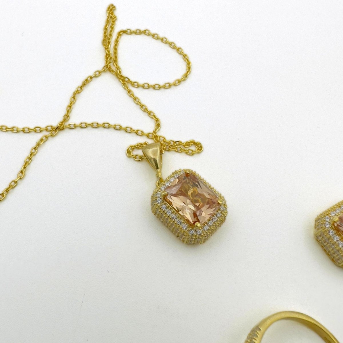 Women's Citrine Stone Silver Jewelry Set - TryAladdin