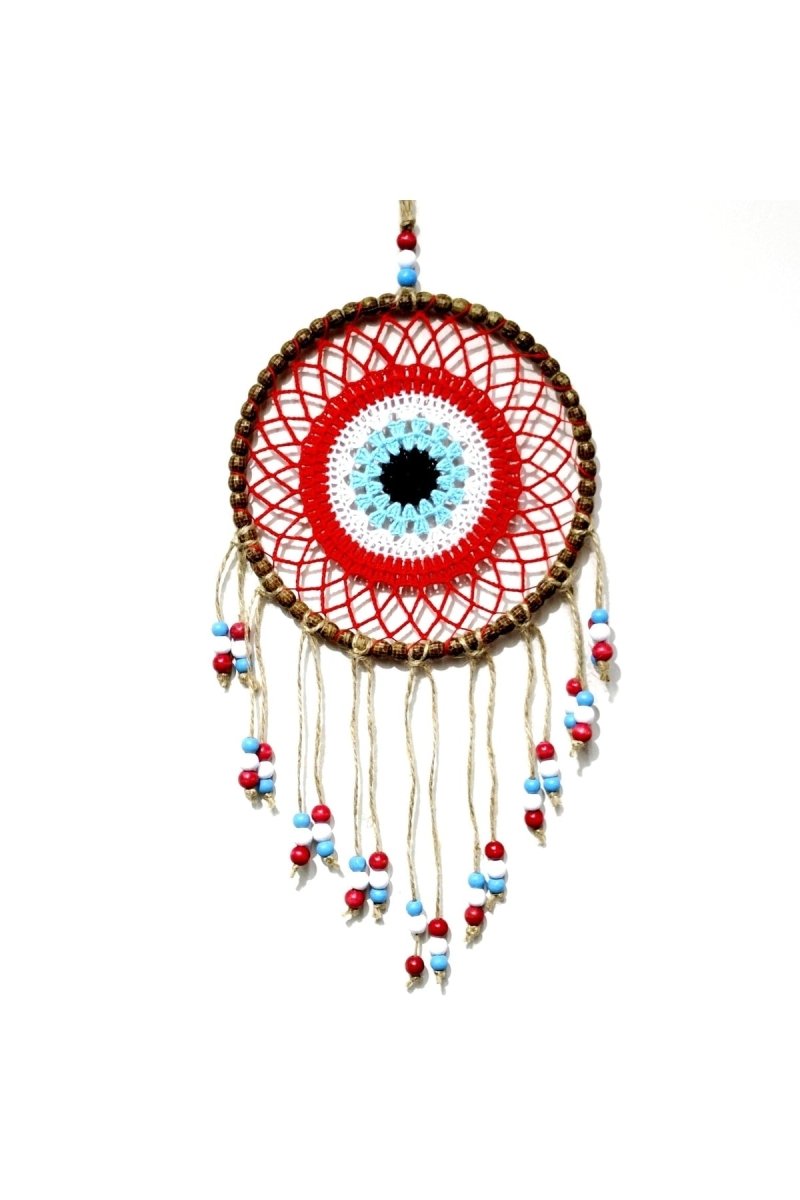 Red Motif Colored Beaded Handmade Wall Ornament - TryAladdin