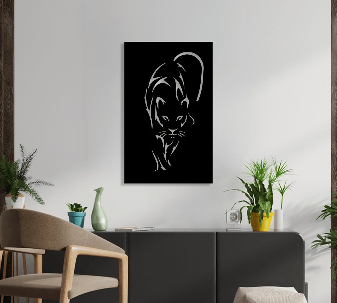 NR Dizayn | Panther Themed Decorative Metal Wall Art - TryAladdin