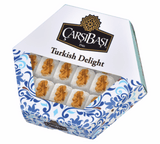 Carsibasi Premium Walnut Sultan Turkish Delight - 300g Hexagonal Box - TryAladdin