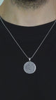 Taki | Silbernes Ayatal Kursi Islamisch Motiviertes Unisex-Halsband mit Kette