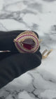 Istanbul Schmuck | Rubin Ottoman Stil Handgemachtes Silber Schmuckset